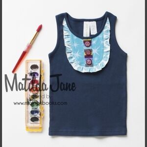 Matilda Jane Peacock Cookie Tank Paint by Numbers Navy Size 8